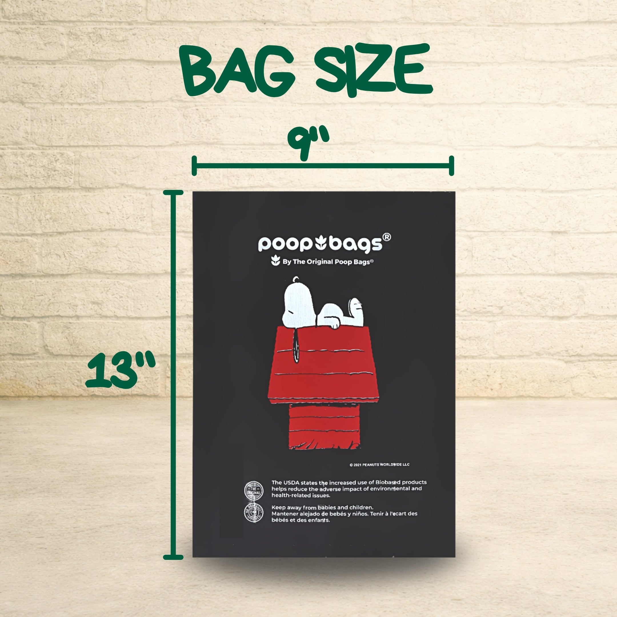 Snoopy® Unscented Leash Roll Poop Bags